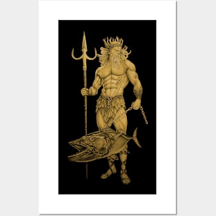 Poseidon and his dog Posters and Art